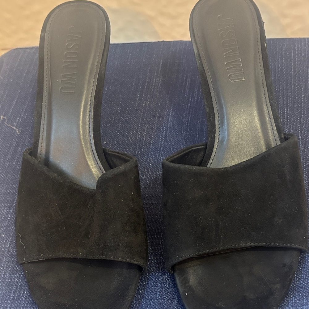 Jason Wu Elegant Black Suede Mules